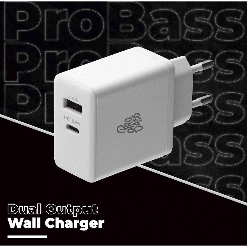 Pro Bass RapidCharge Series 32w Dual USB and Type-C Wall Charger - image 4