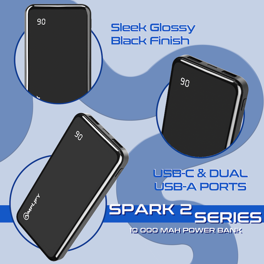 Amplify Spark 2 Series 10 000 mAh Power Bank - Black - image 4