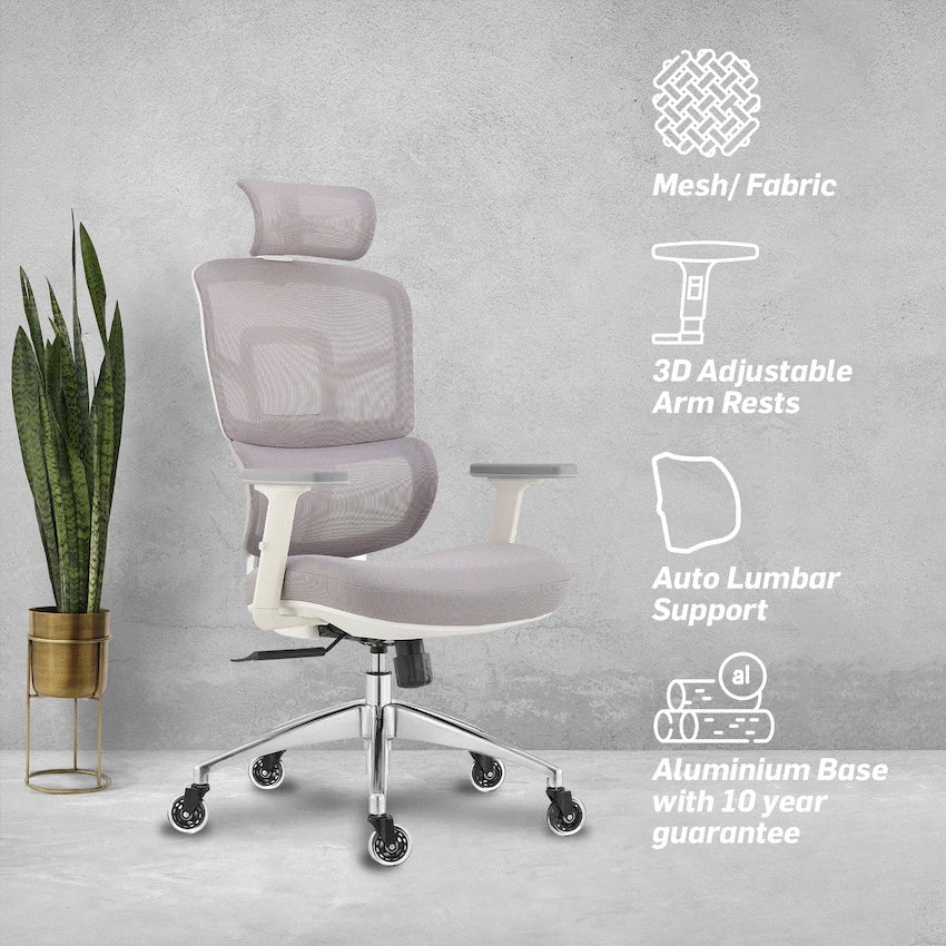 Everfurn Premium Graphite Ergo High Back Chair - Grey - image 4