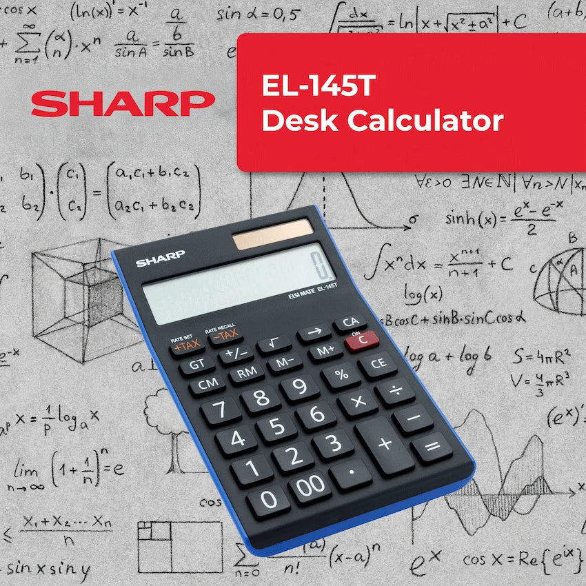 Sharp EL-145T Desk Calculator - 14 Digit Tax - image 4