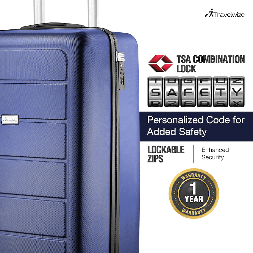 Travelwize Maple ABS 85cm 4-Wheel Spinner Luggage - Navy - image 4