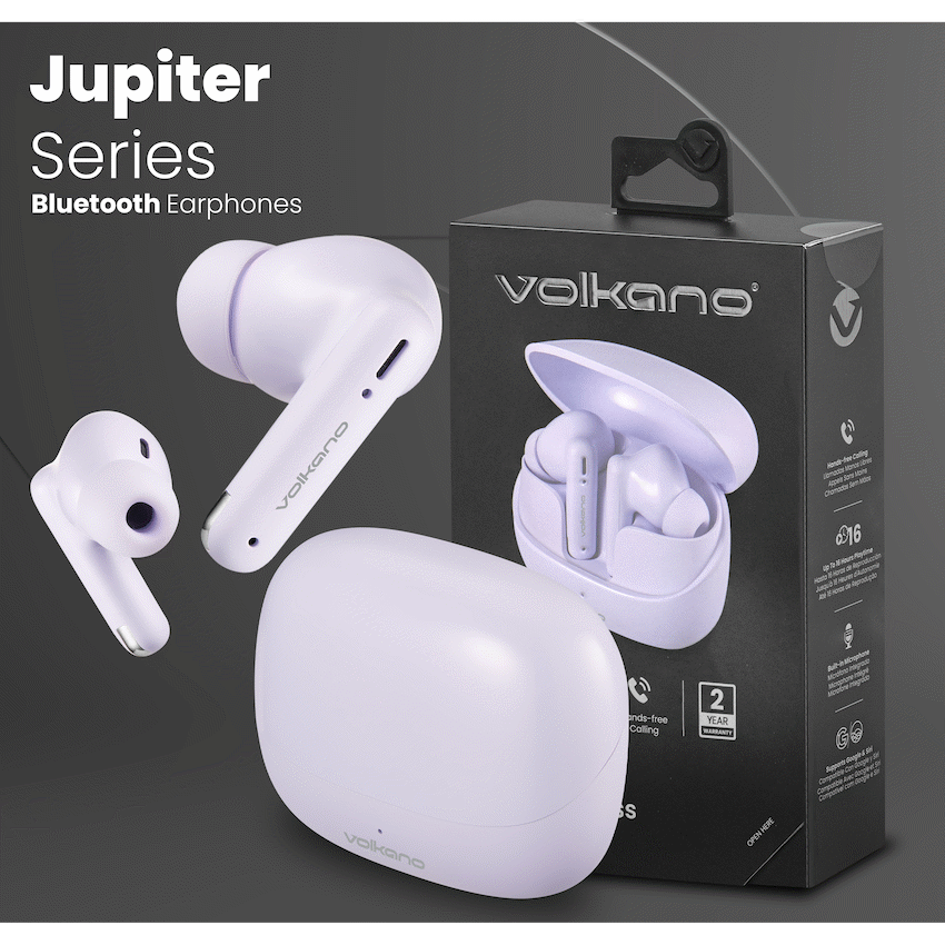 Volkano Jupiter Series TWS Earphones - Pastel Purple - image 4