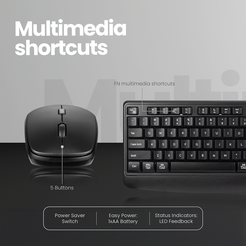 Volkano Onyx Keyboard and Mouse Combo With Dual mode BT - image 4