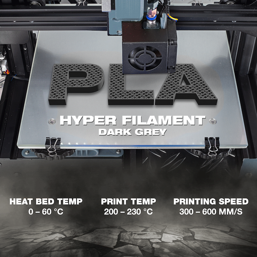 SA Filament PLA Hyper Filament 1kg - Dark Grey - image 4