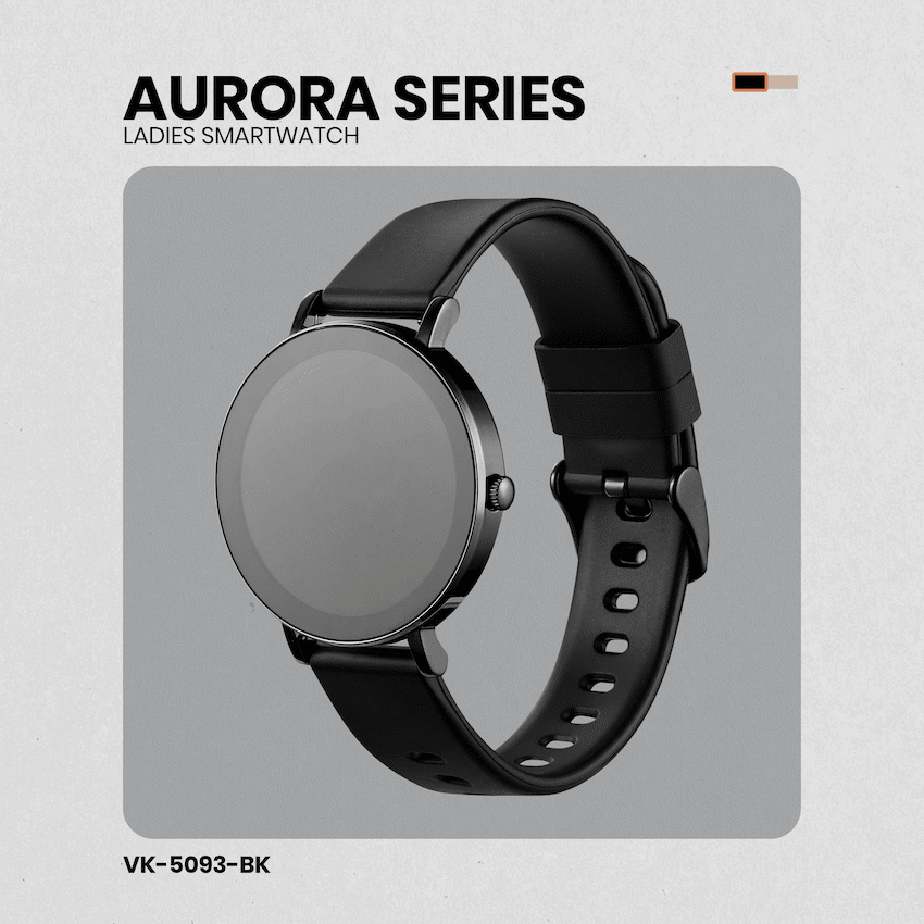 Volkano Aurora Series Ladies Smart Watch - Black - image 4