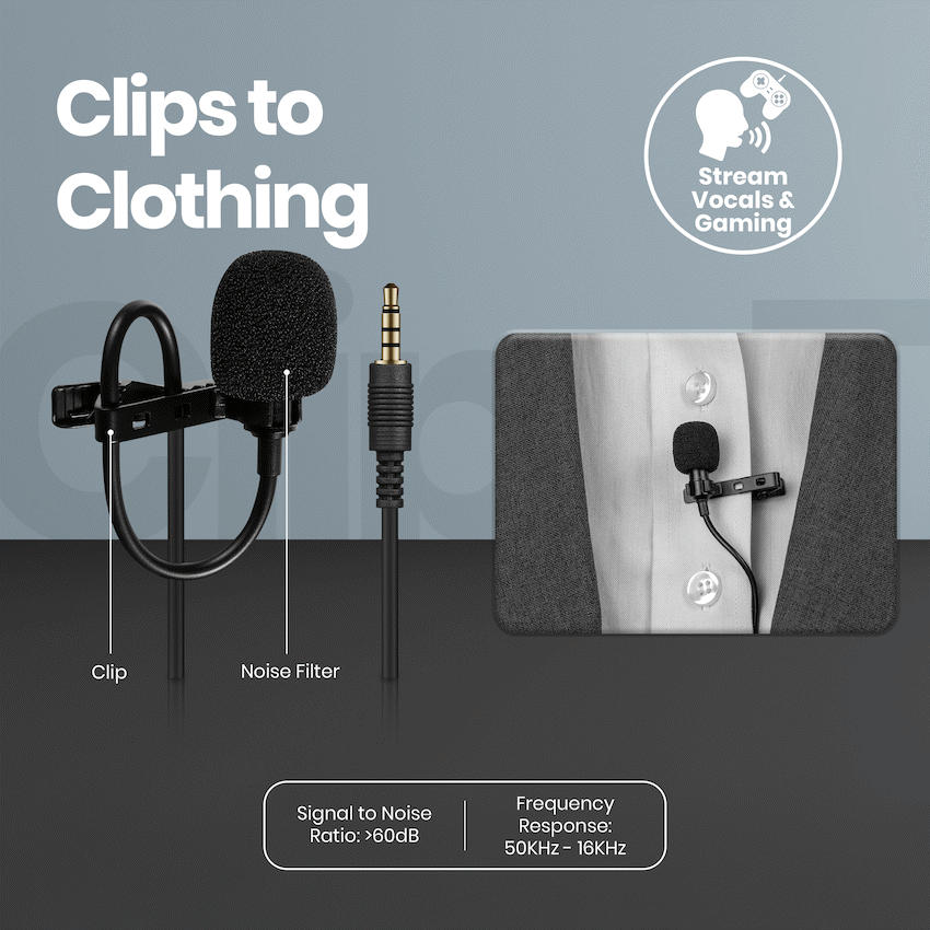 Volkano Clip series 3.5mm Tieclip Microphone - image 4