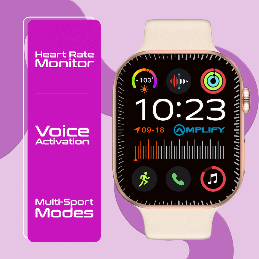 Amplify Challenge Series Square Smartwatch - Gold - image 4