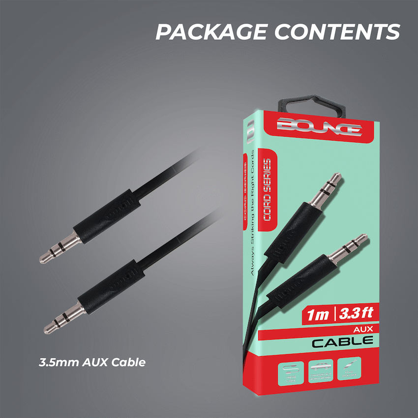 Bounce Cord Series AUX Cable - Black - image 4
