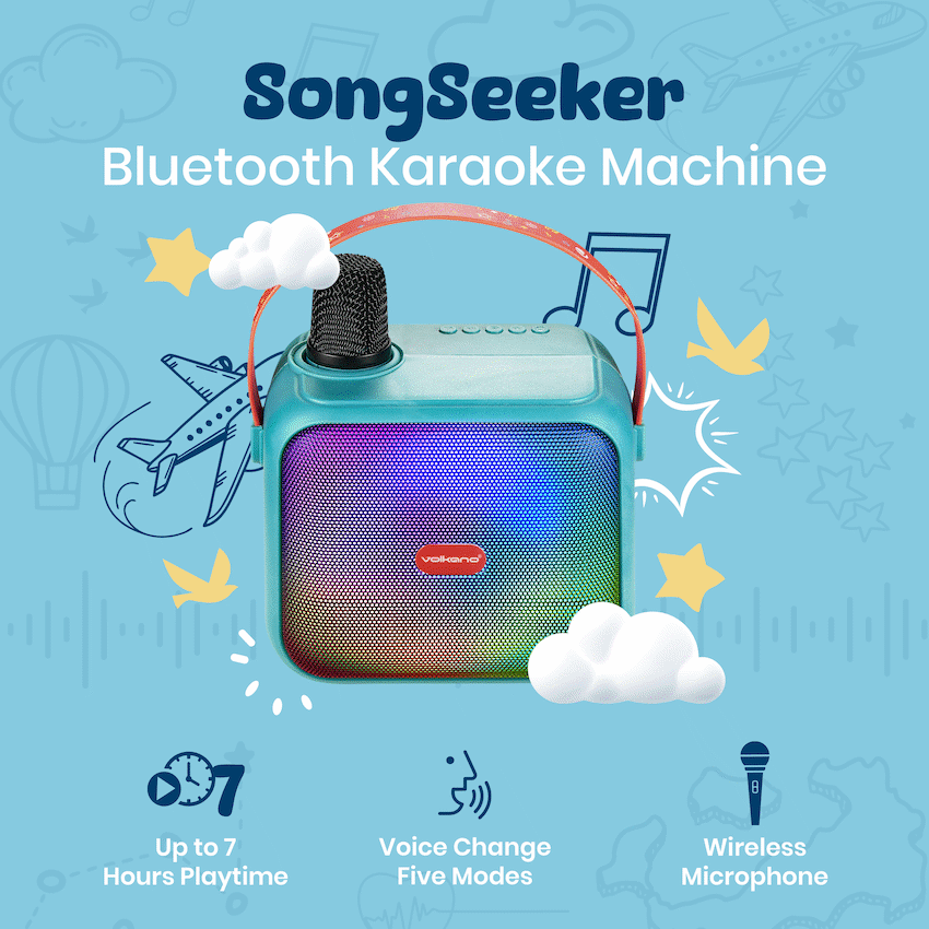 Volkano Kids SongSeeker Bluetooth Karaoke Machine with Wireless BT Microphone - image 4