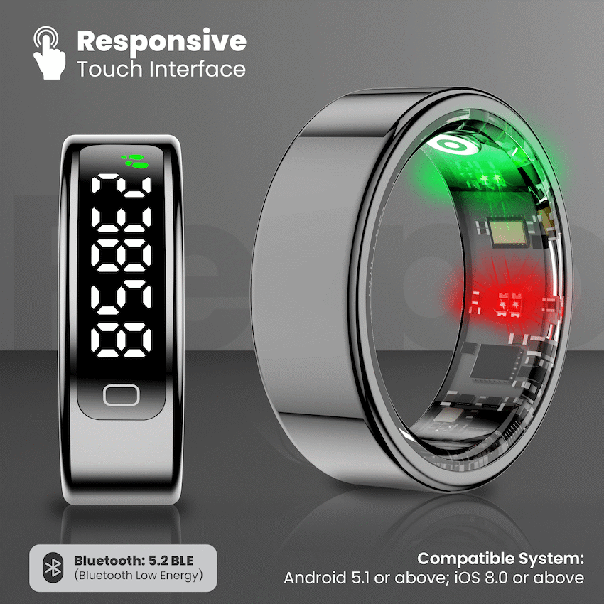Volkano Ring Series Ring Pro Smart Ring with Charging Case - 20.7mm - image 4