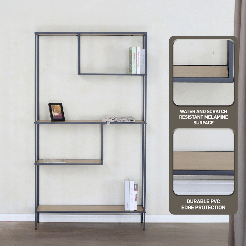 Everfurn Felix Bookshelf - Oak - image 4