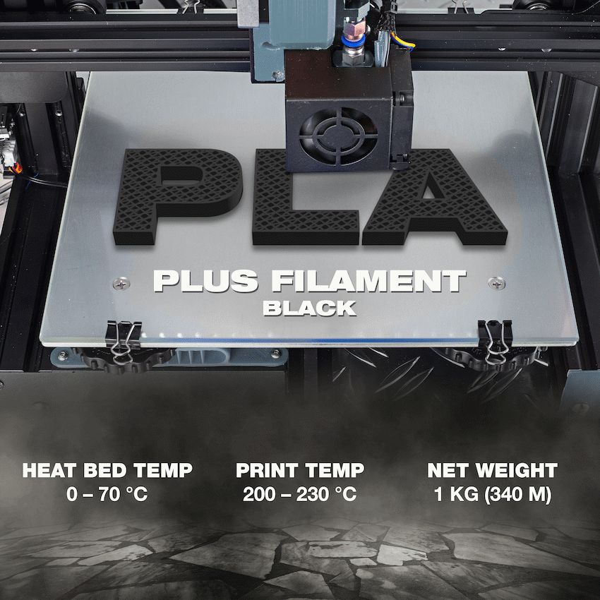 SA Filament Silk PLA Plus Gloss Filament 1kg - Black - image 4