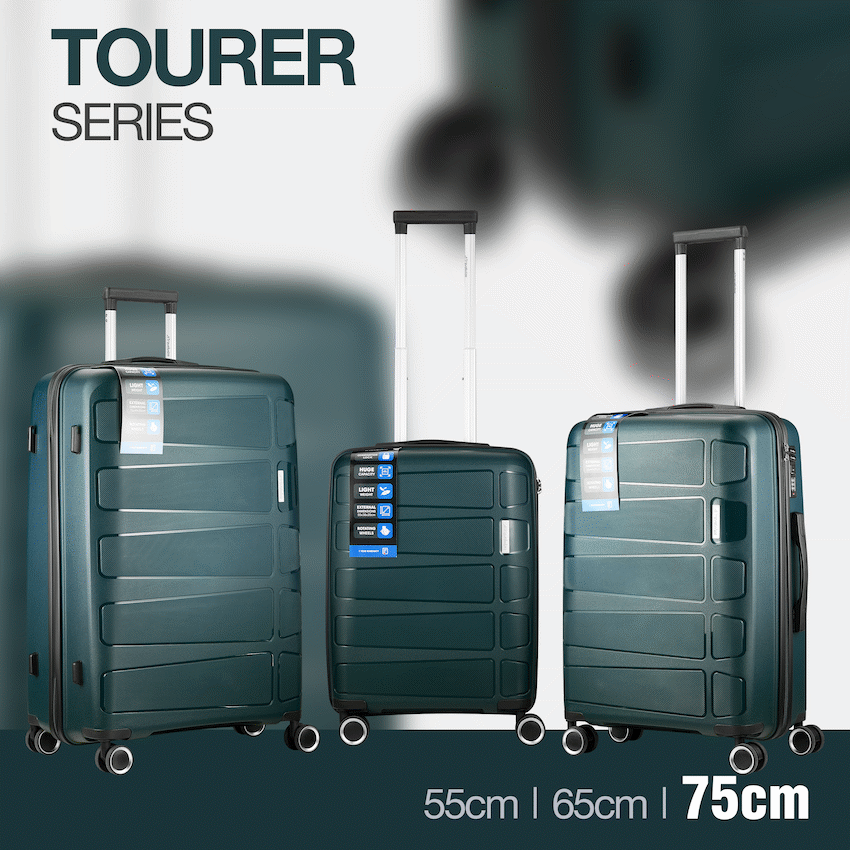 Travelwize Tourer PP 75cm 4-wheel Spinner Luggage Petrol - image 4