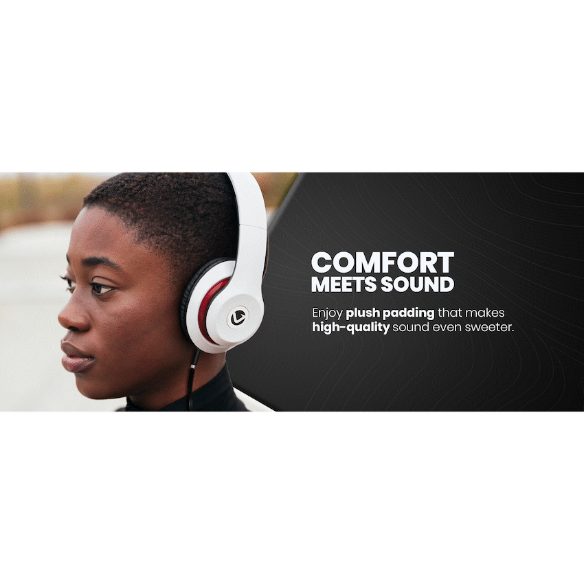 Volkano Falcon Series Headphones with Microphone - White - image 4