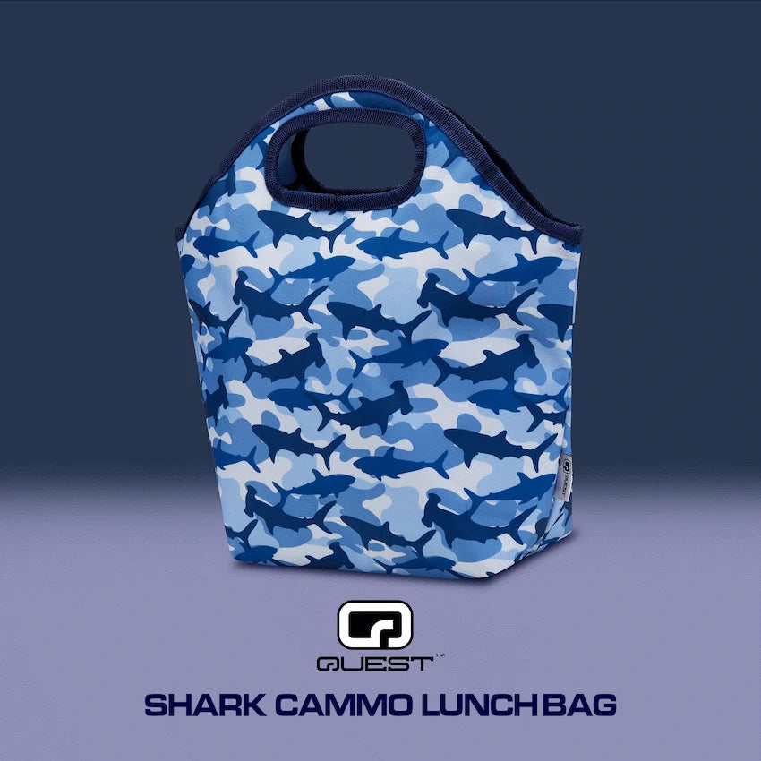 Quest Shark Cammo Lunch Bag Blue - image 4