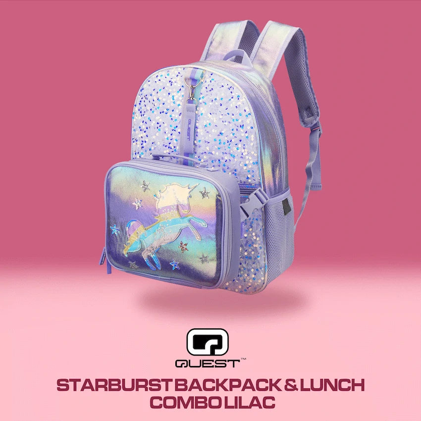 Quest Starburst Backpack & Lunch Combo Lilac - image 4