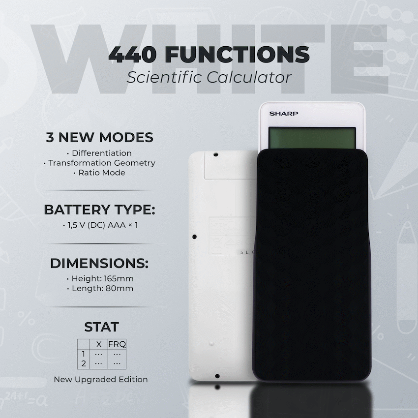 Sharp EL-W535SAII-White Scientific Calculator - image 4