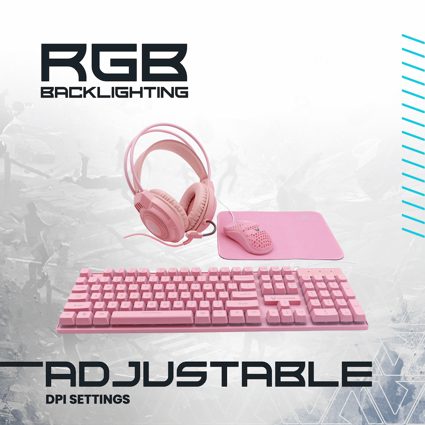 VX Gaming Freya Pink 4 -in-1 Rainbow Combo - image 4