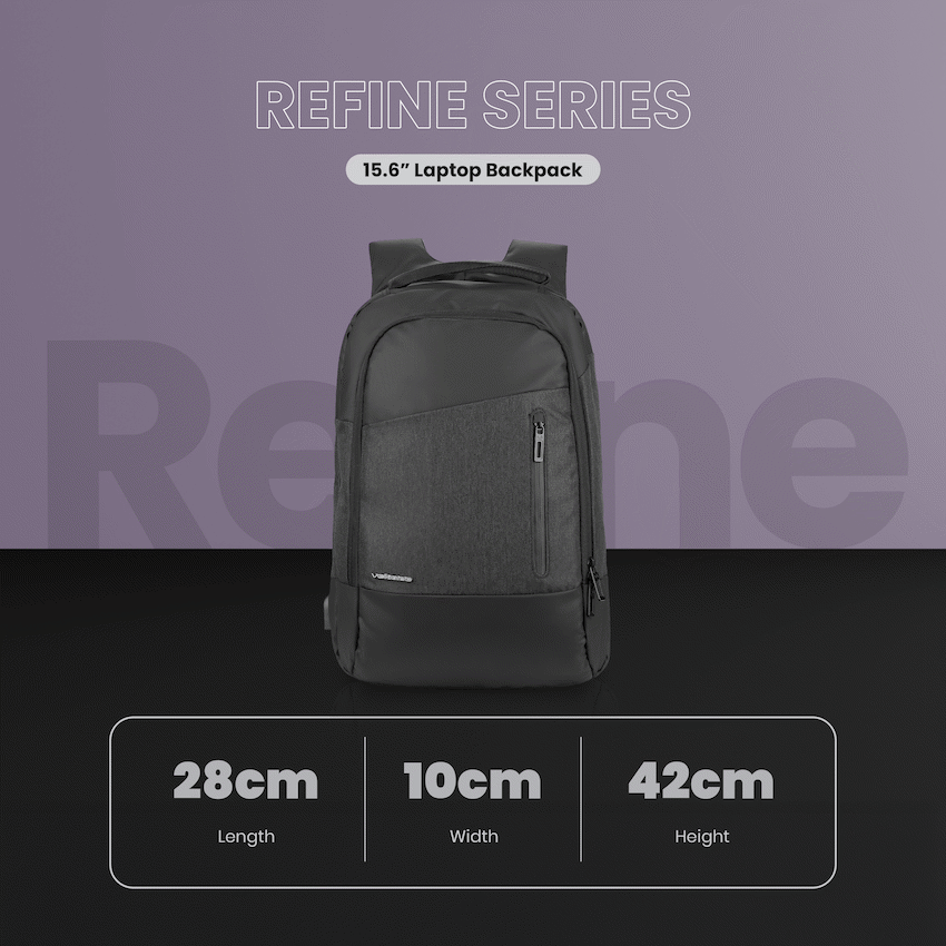 Volkano Refine 15.6" Laptop Backpack - Black/Charcoal - image 4