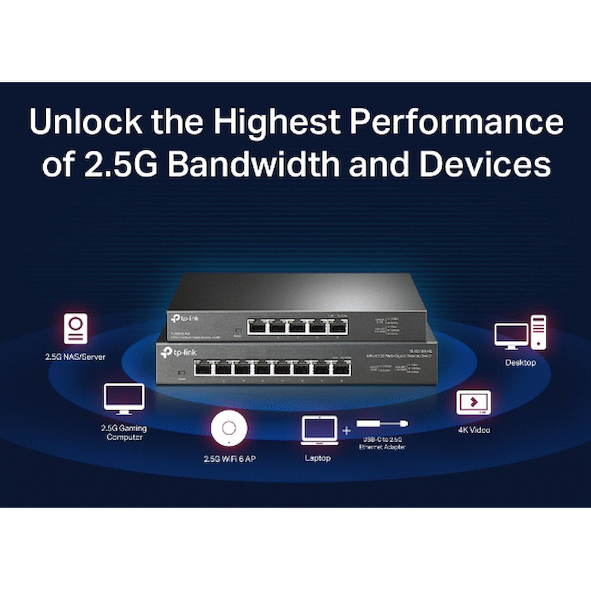 TP-Link TL-SG108-M2 8-Port 2.5G Multi-Gigabit Desktop Switch - image 4
