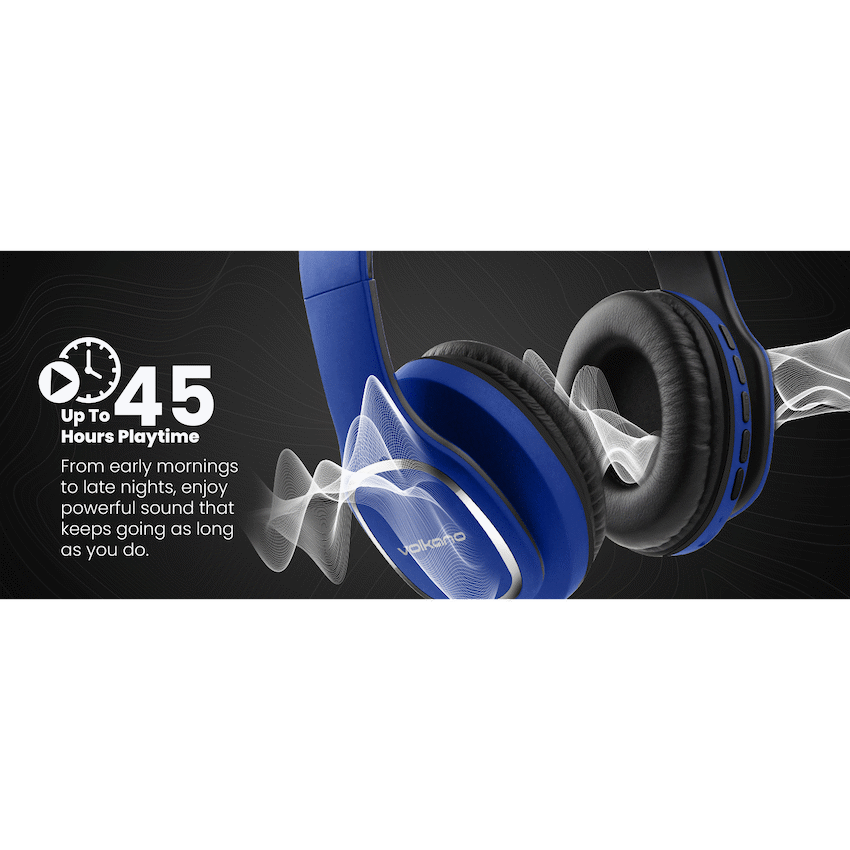 Volkano Phonic Series Bluetooth Full Size Headphones - Blue - image 4