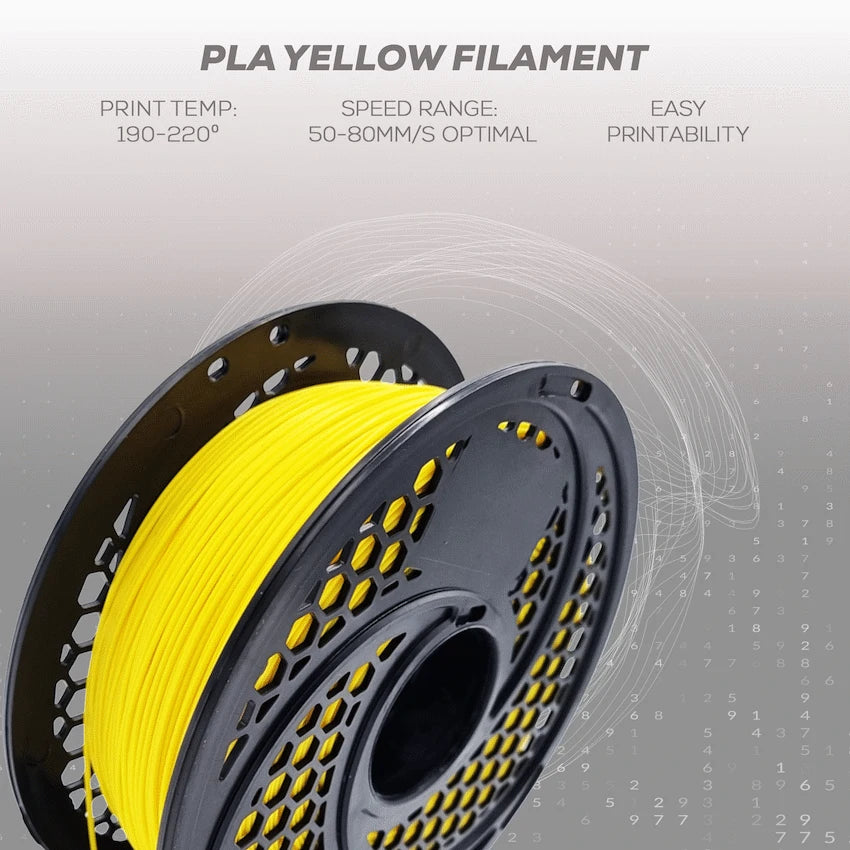 PLA Yellow Filament 1kg, 1.75mm - image 4