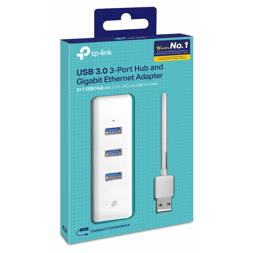 TP-Link UE330 USB 3.0 to Gigabit Ethernet Network Adapter with 3-Port USB 3.0 Hub - image 4