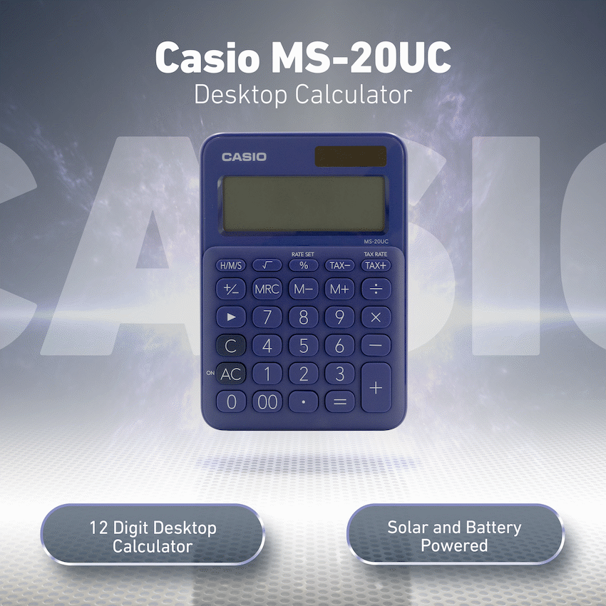Casio MS-20UC - Desktop Calculator 12-Digit - Purple - image 4