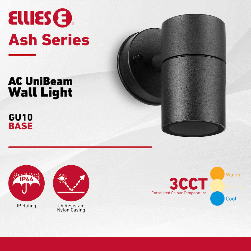 Ellies Ash Series AC UniBeam wall light - Nylon Carbon Fiber - GU10 Base - BK - image 4