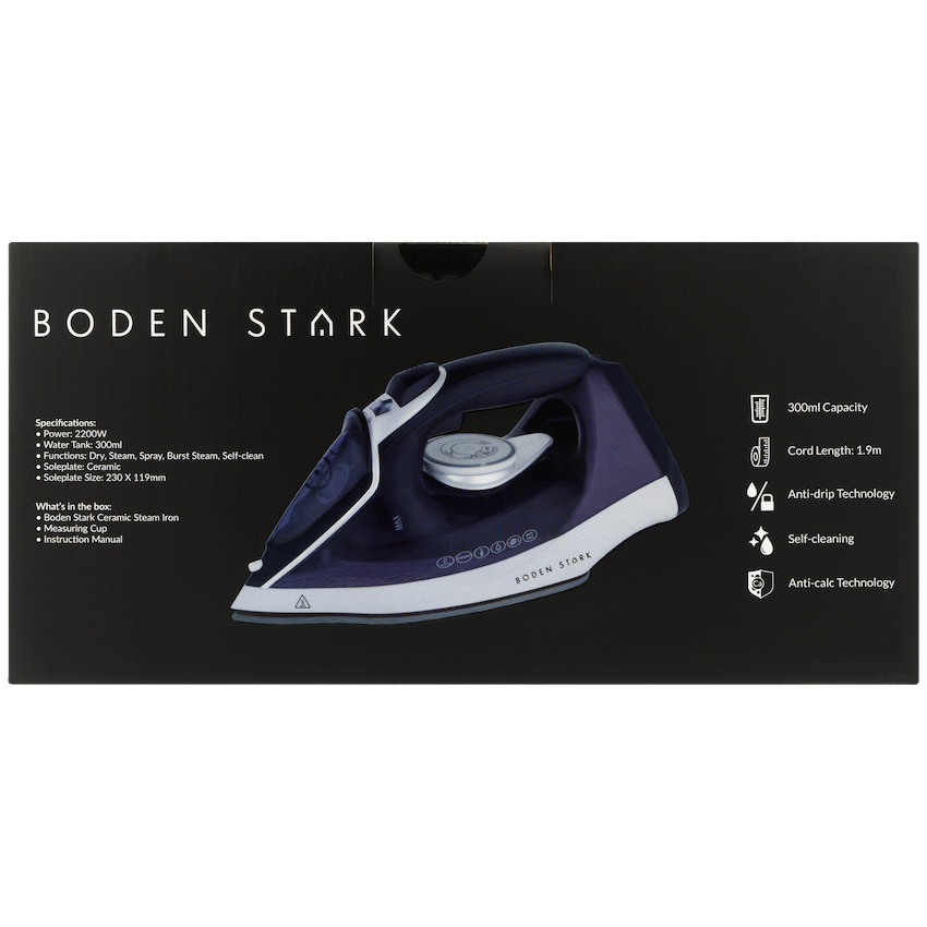 Boden Stark Ceramic Steam Iron - Purple - image 4