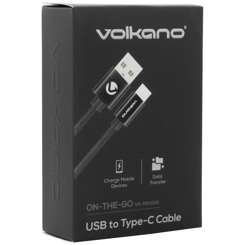 Volkano On-The-Go USB to Type-C 18w Braided 1m Cable - Black - image 4