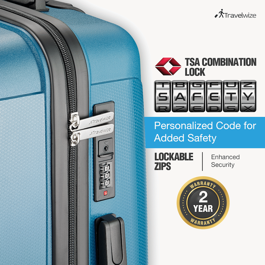 Travelwize Paros PP 4-Wheel Spinner 55cm Luggage - Teal - image 4