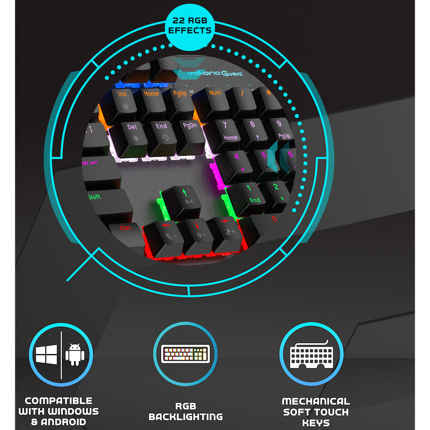 Volkano Gaming Phantom X1 Wired Mechanical keyboard with RGB lighting - image 4