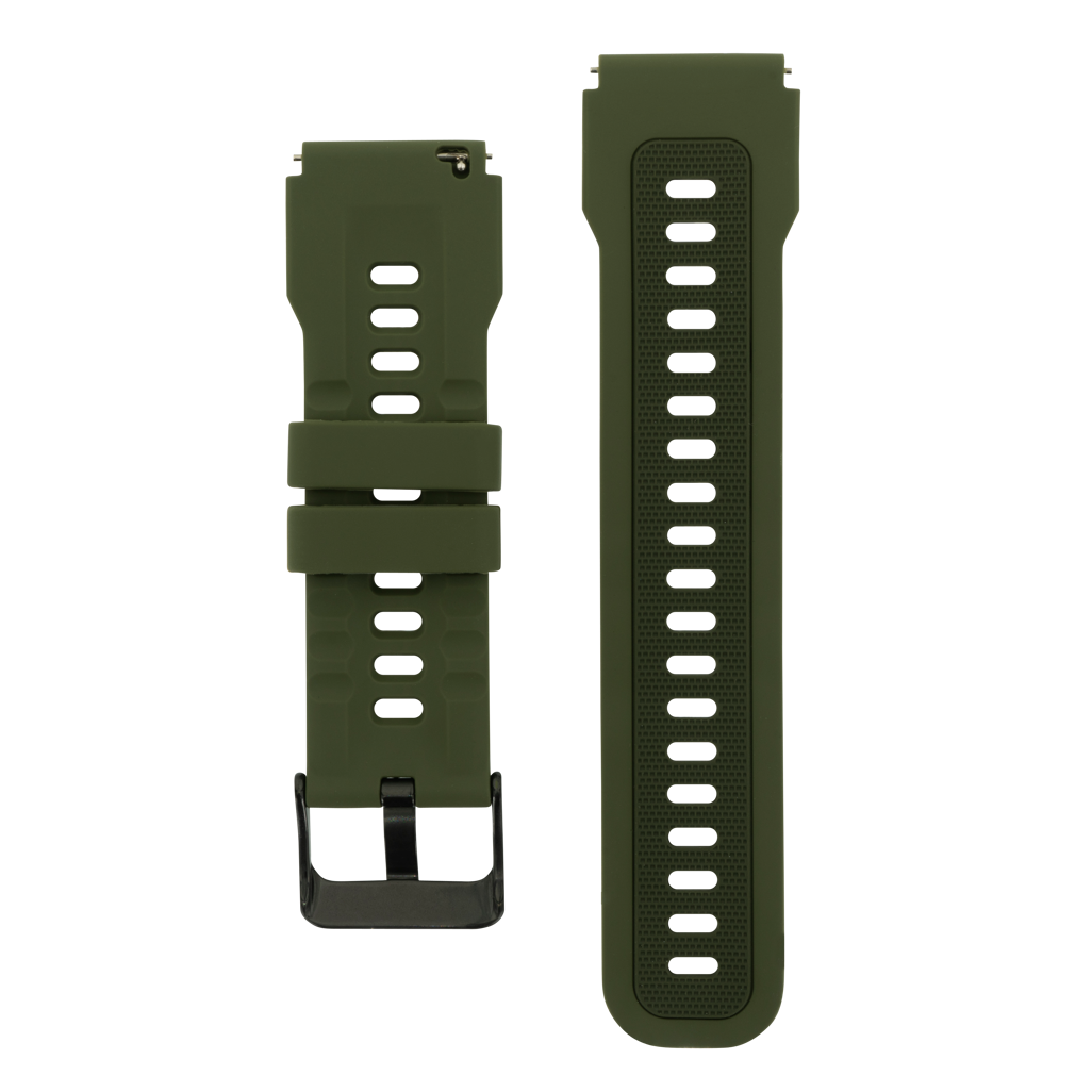 Universal Silicone 22mm Watch Strap - Green