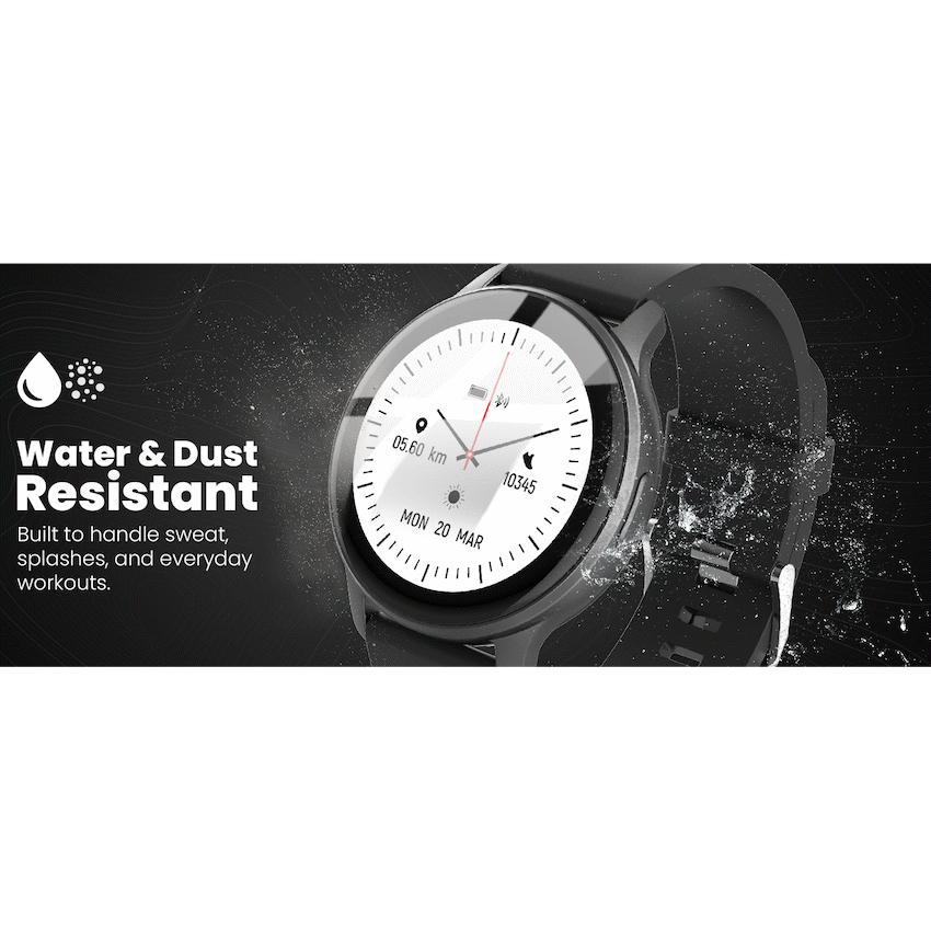 Volkano Active Tech Trend series Watch with heart rate monitor - Black - image 4