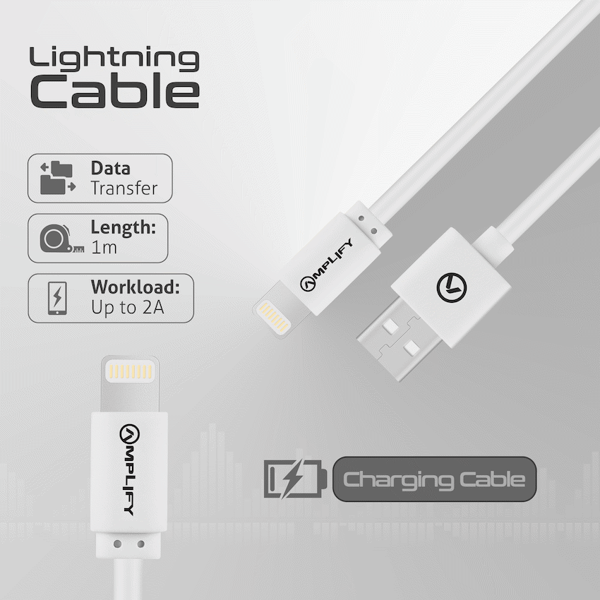 Amplify Lightning Charging Cable for iPhone & iPad - White - image 4
