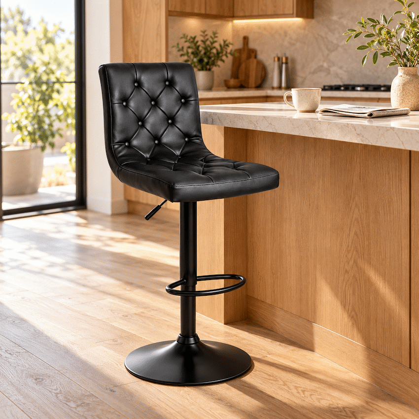 Everfurn Bayer Large Barstool Black - image 4