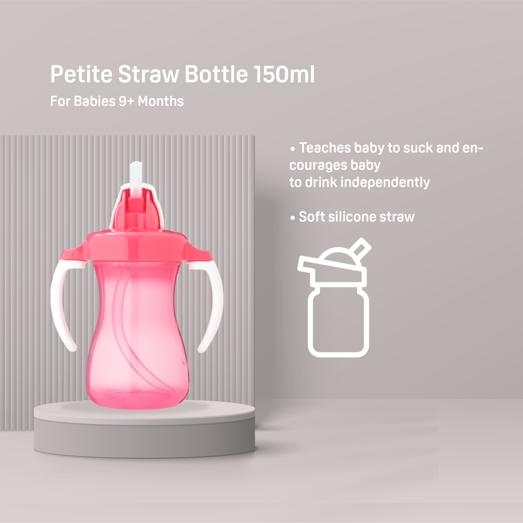 Pigeon Petite Straw Bottle 150ml - Pink
