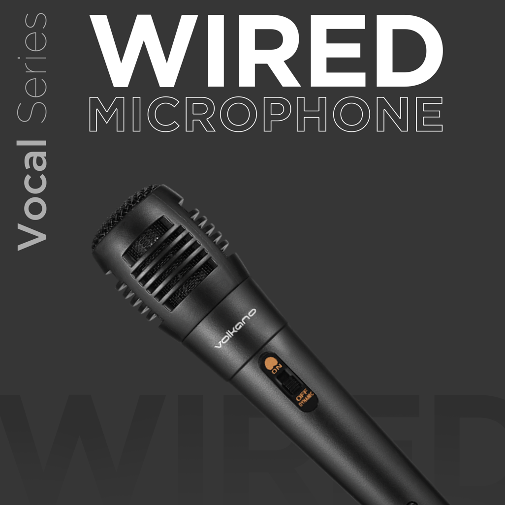 Volkano Vocal Series ABS Wired Microphone - Black