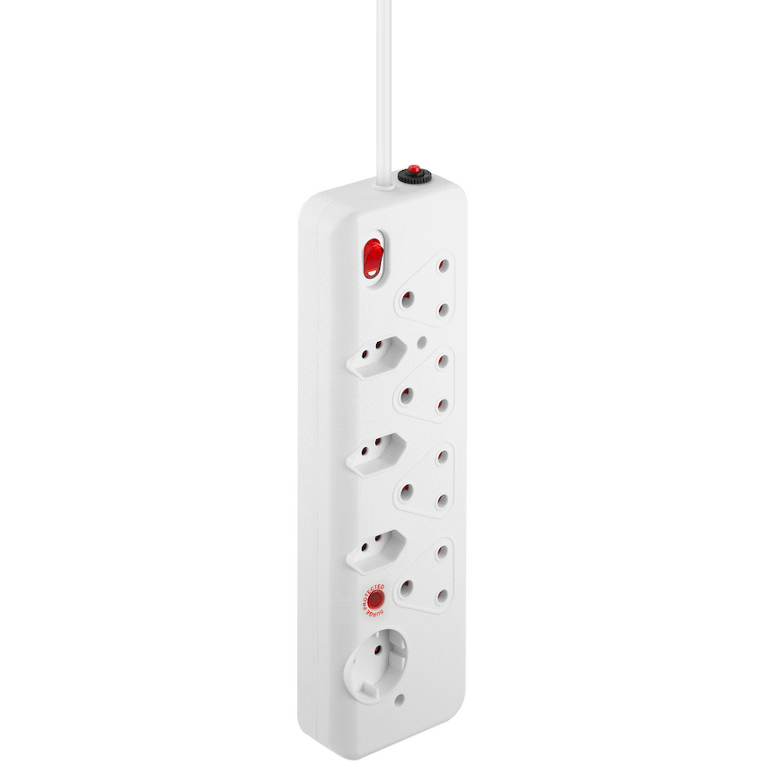 Nexon 8 Way  Medium Surge Multiplug 0.5M - White - image 4