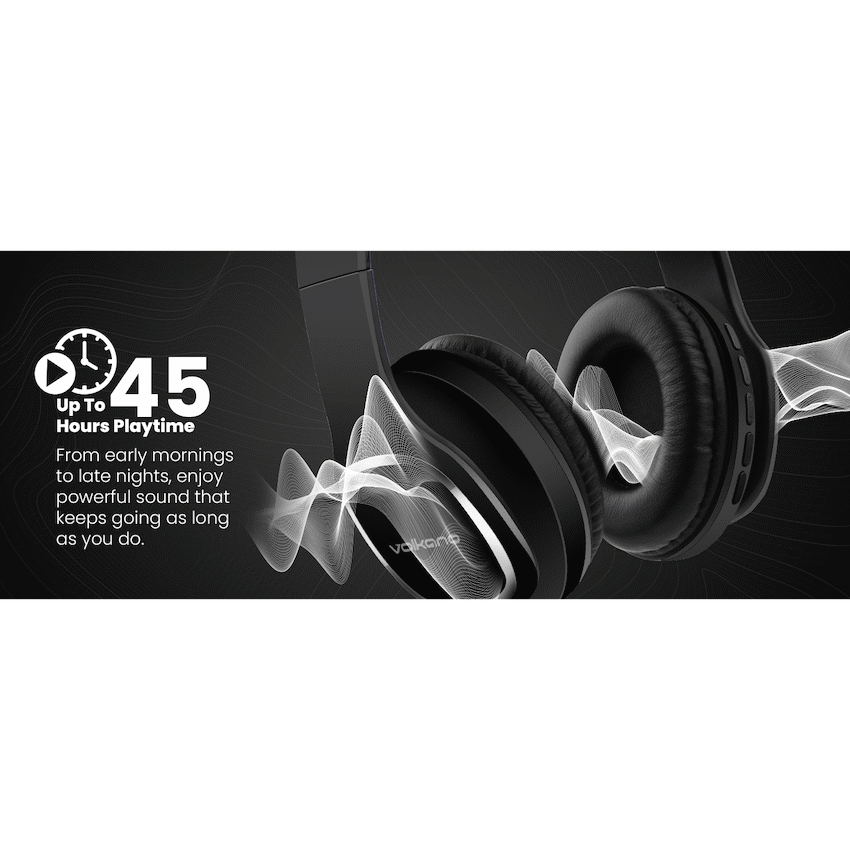 Volkano Phonic Series Bluetooth Full Size Headphones - Black - image 4