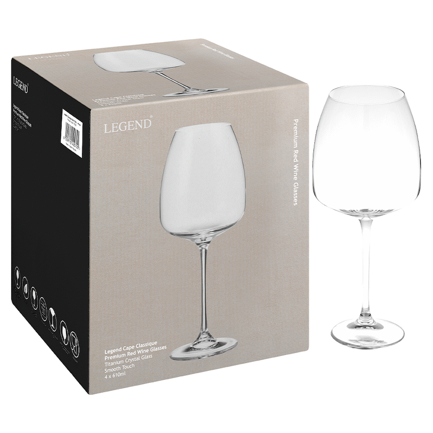 Legend Cape Classique Red Wine Glass 610ml - 4 Pack - image 4