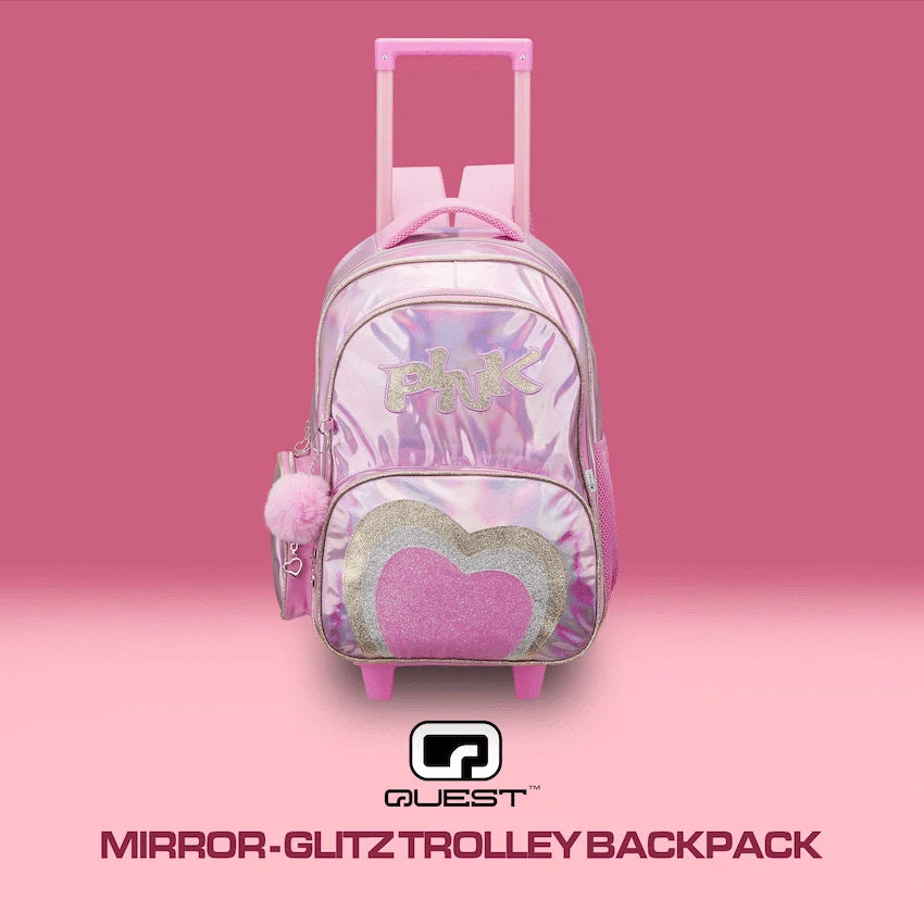 Quest Mirror-Glitz Trolley Backpack - Pink - image 4