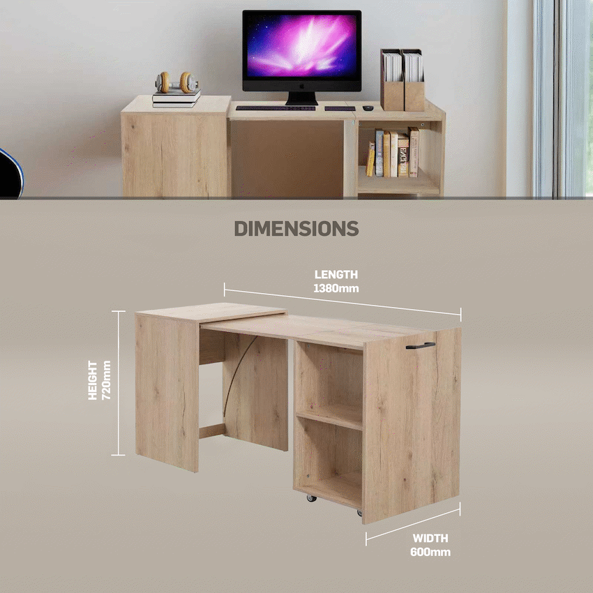 Everfurn Adaptive Desk - Brown - image 4
