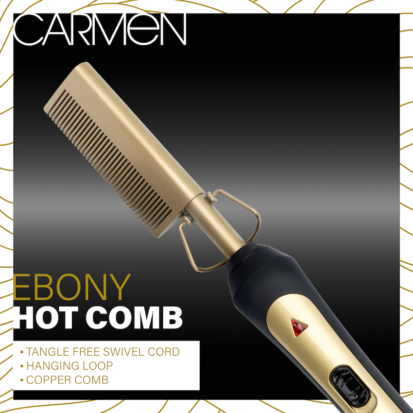 Carmen Hot Comb - Ebony - image 4