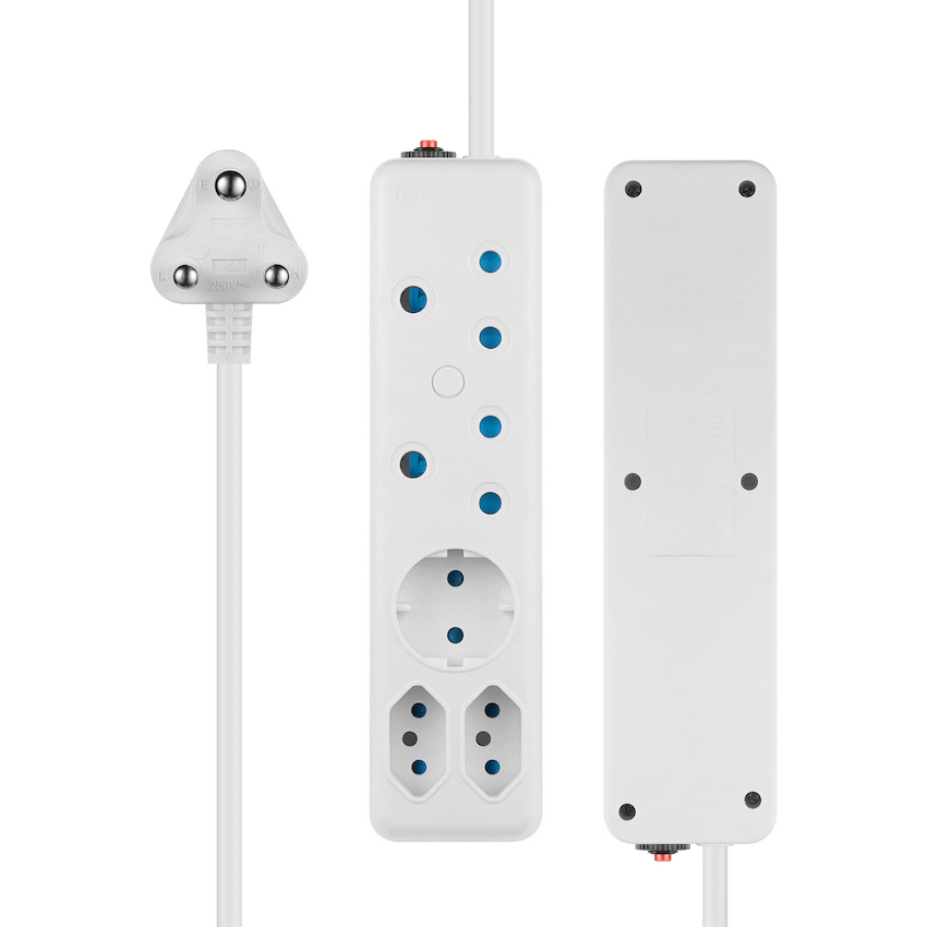 SWITCHED 5 Way Multiplug - White - image 4