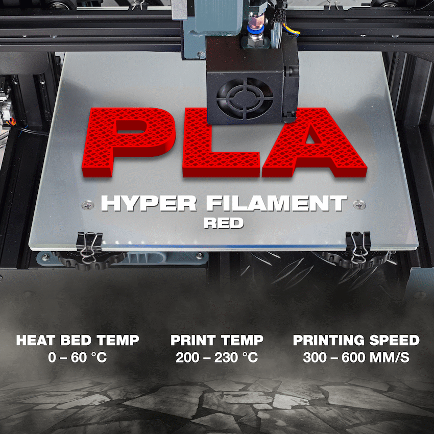 SA Filament PLA Hyper Filament 1kg - Red - image 4