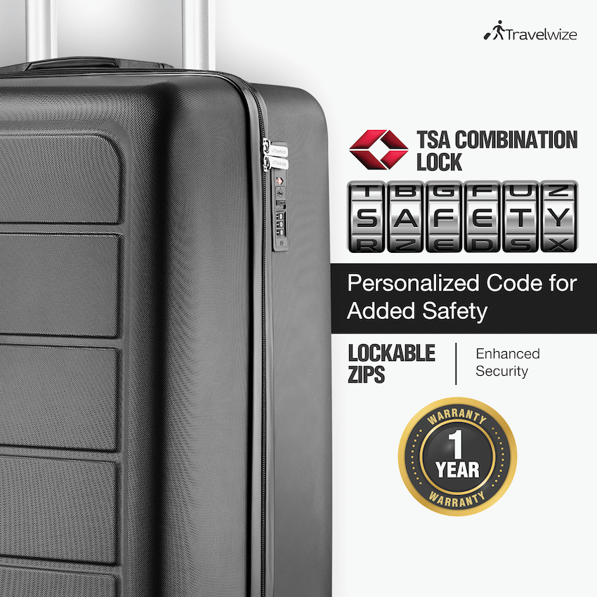 Travelwize Maple ABS 75cm 4-Wheel Spinner Luggage - Black - image 4