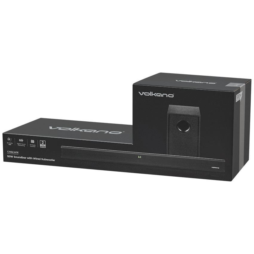 Volkano Cascade 50w Soundbar + Wired Subwoofer - Black - image 4
