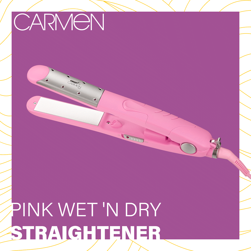 Carmen Pink Wet 'n Dry Straightener - Pink - image 4
